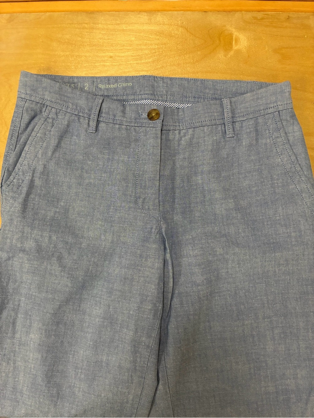 Talbots 2 Light Blue Relaxed Chino Pants Office